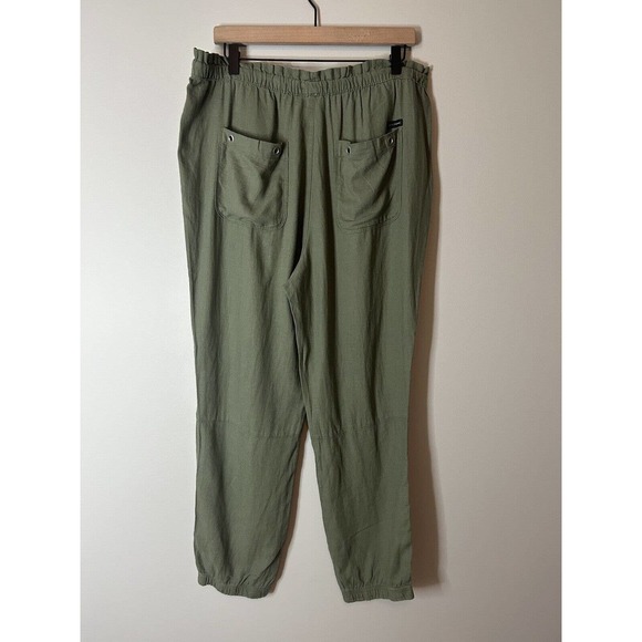 Social Standard by Sanctuary Green Linen Blend Solstice Jogger Pant Women's XL - Picture 4 of 7